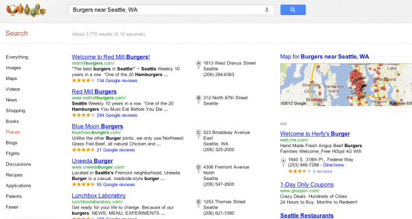 SERP SEO Google plus local