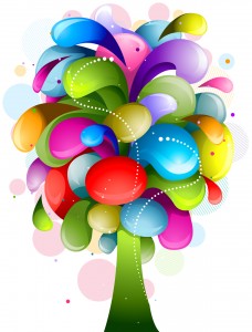 Abstract Rainbow Tree