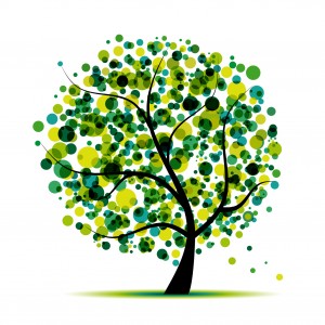 Abstract tree green for your design