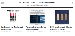 regalos y muestras gratis